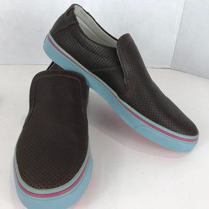 Creative Recreation, brown leather upper slip on sneaker, US 9, EU 40.5